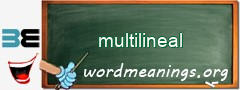 WordMeaning blackboard for multilineal
